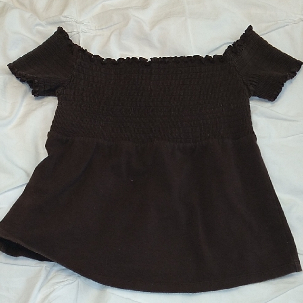 Moda International Black Ribbed Top - Picture 3 of 4